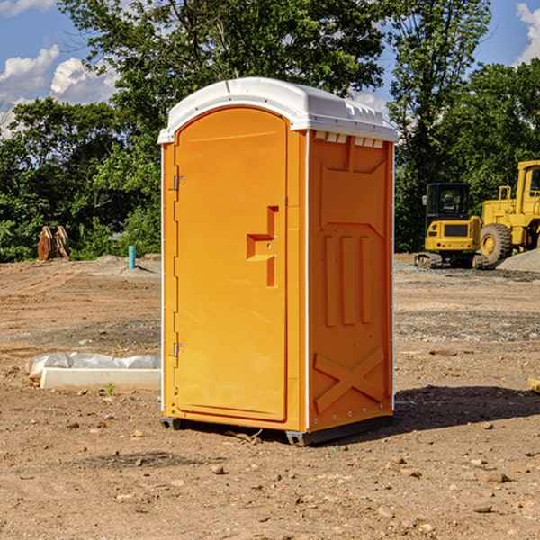 how often are the porta potties cleaned and serviced during a rental period in New Carlisle